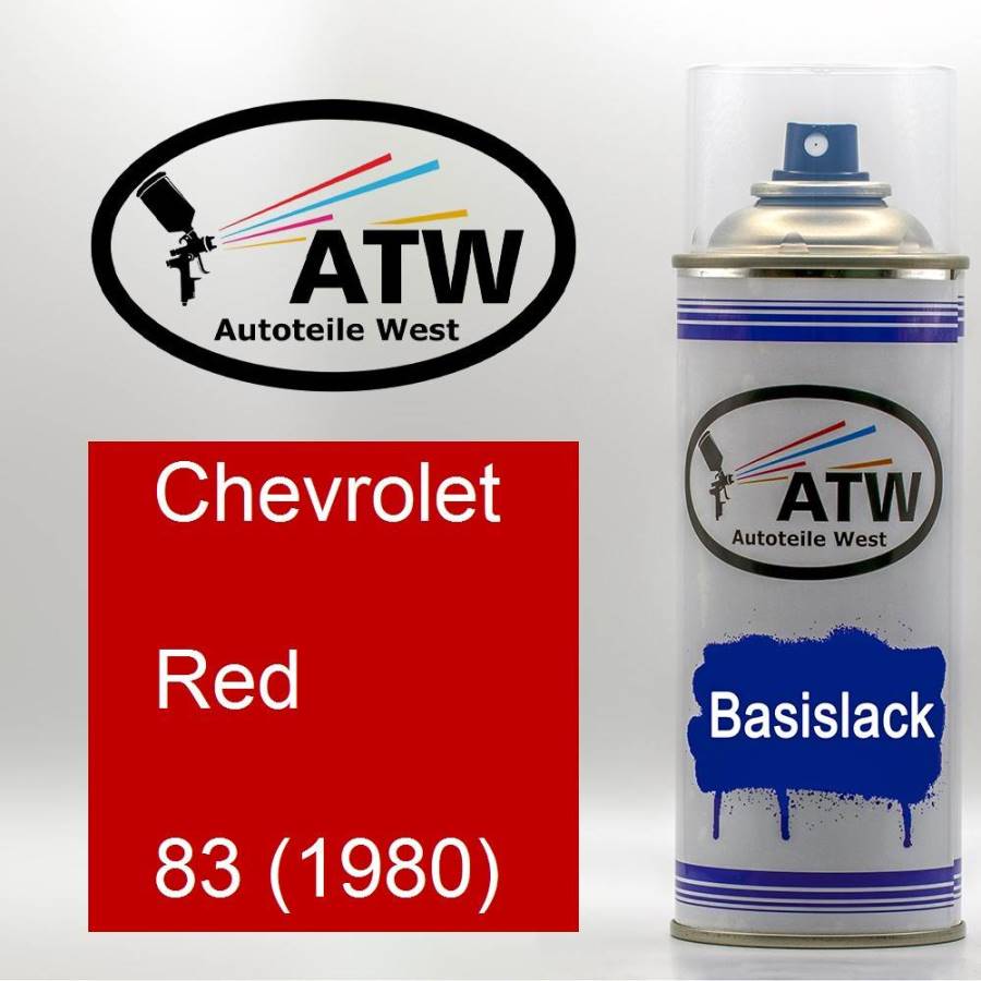 Chevrolet, Red, 83 (1980): 400ml Sprühdose, von ATW Autoteile West.